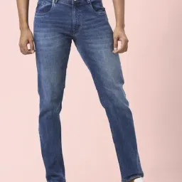 People by Pantaloons Mid Blue Slim Fit Jeans-image-4