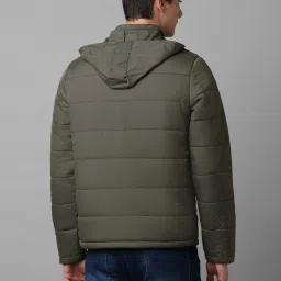 Louis Philippe Green Regular Fit Hooded Jacket image 2