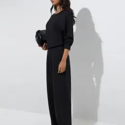 LOV by Westside Black Solid Sweatshirt image 3