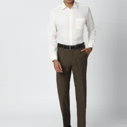 Van Heusen Brown Regular Fit Trousers image 5