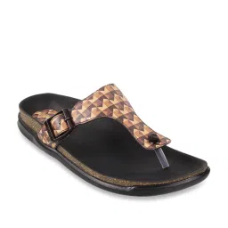 Mochi Women's Tan T-Strap Sandals image 2