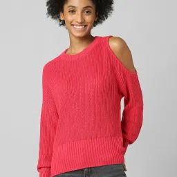 Only Pink Self Design Pullover image 1