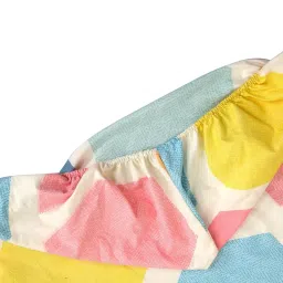 Klotthe Geometric Multicolor 210 TC Cotton Blend King Bed Sheet with 2 Pillow Covers image 5