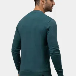 Being Human Forest Green Cotton Regular Fit Printed Sweatshirts image 2