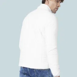 People by Pantaloons Off White Regular Fit Hooded Jacket image 2
