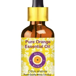 Deve Herbes Pure Orange Essential Oil with Glass Dropper - 15 ml image 1