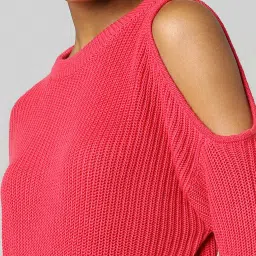 Only Pink Self Design Pullover image 5