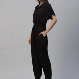 Cottinfab Rayon Black Maxi Jumpsuit image 3