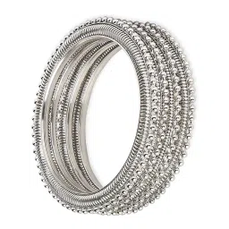 Oomph Jewellery Oxidised Silver Bangles - Set of 4 image 2