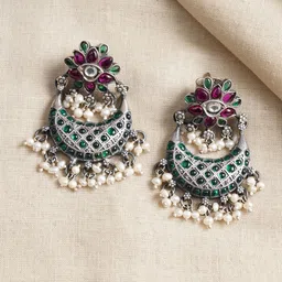 JAYPORE Contemporary Chandbalis Earrings image 1