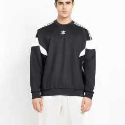 Adidas Originals Black Striped Sweatshirt image 1