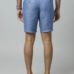 celio Celio* Blue Linen Regular Fit Shorts image 2