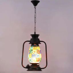 DecorativeRay Multicolor Iron Tiffany Hanging Light - Set of 1-picture-31