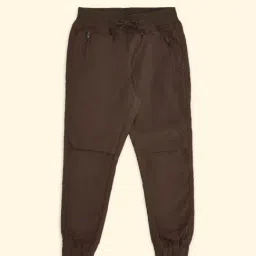 Pantaloons Junior Brown Cotton Regular Fit Joggers-picture-14