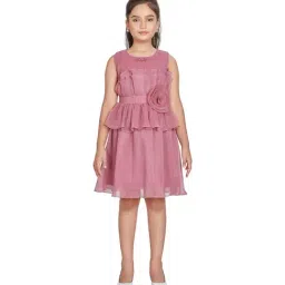 Peppermint Kids Pink Applique Dress-image-9
