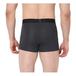 UnderJeans by Spykar Dark Grey Cotton Trunks image 2