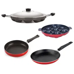 Nirlon Red Aluminium Non- Stick Cookware - Set of 4-picture-29