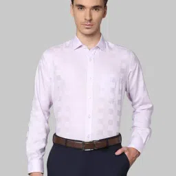 Park Avenue Light Pink Regular Fit Check Cotton Shirt-picture-24