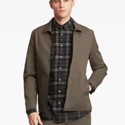 Lindbergh Olive Full Sleeves Shirt Collar Jacket-picture-18