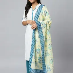 Aurelia Yellow Printed Dupatta-picture-13