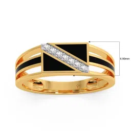 Candere by Kalyan Jewellers 18k Yellow Gold & Diamond Ring for Men image 2