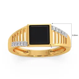 Candere by Kalyan Jewellers 18k Yellow Gold & Diamond Ring for Men image 2