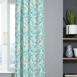 Bianca EL`PESSO Silver & Green Faux Silk 5 Ft. Window Curtain-picture-17