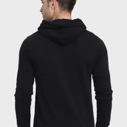 bewakoof Men's Black Starstruck Graphic Printed Hoodies image 2