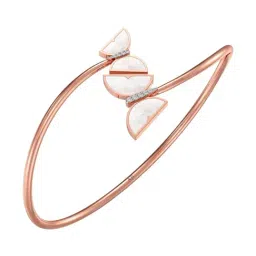 Joyalukkas 18k (750) Purity Rose Gold Ivory Butterfly Dreams Diamond Oval Bracelet For Women-picture-15