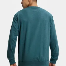 Jockey 2716 Men's Super Combed Cotton French Terry Solid Sweatshirt with Ribbed Cuffs image 2