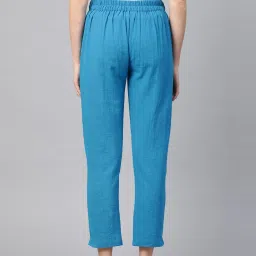 YASH GALLERY Blue Mid Rise Pants image 2