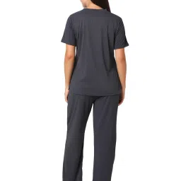 Smarty Pants Grey Cotton T-Shirt With Pyjamas image 2