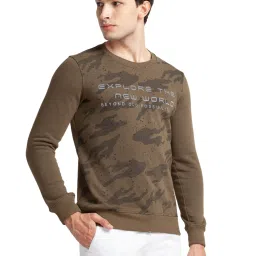 Parx Brown Regular Fit Printed Sweatshirts image 4
