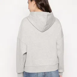 Guess Grey Printed Hoody Icon Cotton Hoodie image 2