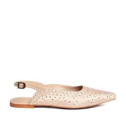 W Women's Beige Back Strap Sandals image 1