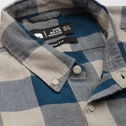 The Bear House Multicolor Slim Fit Check Cotton Shirt image 4