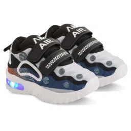 Tiny Bugs Kids White & Grey Velcro Shoes image 2