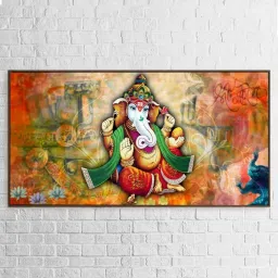 Art Street Multicolor Bvaastu Ganesha Large Panel Wall Art Print image 2