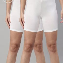TWIN BIRDS White Cotton Sports Shorts - Pack Of 2-picture-23