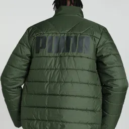 Puma Essentials Green Regular Fit Puffer Jacket image 2