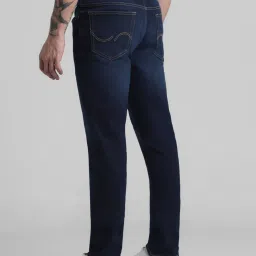 Jack & Jones Dark Blue Cotton Slim Fit Jeans image 2