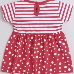 Bumzee Kids White & Red Striped Frock image 2