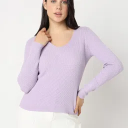 Vero Moda Lilac Regular Fit Sweater image 2