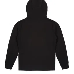 Plum Tree Kids Black Printed Full Sleeves Hoodie Sweatshirt image 2