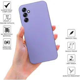 Sprig Liquid Silicone Back Cover for Samsung Galaxy A14 (Purple) image 2