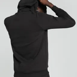 Puma Essentials Black Regular Fit Logo Print Hooded Sweatshirt image 2