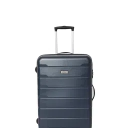 Cantabil Navy Blue 8 Wheel Textured Small Hard Cabin Trolley - 51 cm image 1