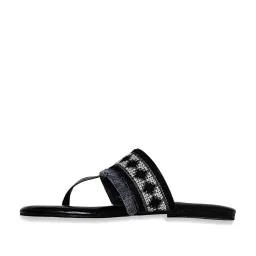 Aurelia Women's Zrory Black T-Strap Sandals image 2