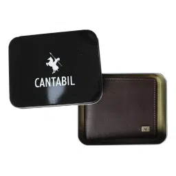 Cantabil Brown Leather Bi-Fold Wallet for Men image 5