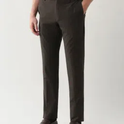 Arrow Brown Regular Fit Trousers image 3